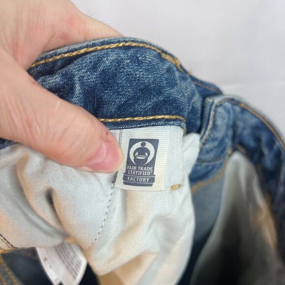 Wild Fable NWT Mid Rise Baggy Denim Jean Slouchy Back Cinch Tab Size 4/29 - Picture 9 of 11